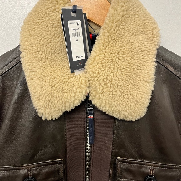 Tommy Hilfiger Tailored Nappa Leather Aviator Jacket - Picture 8 of 9